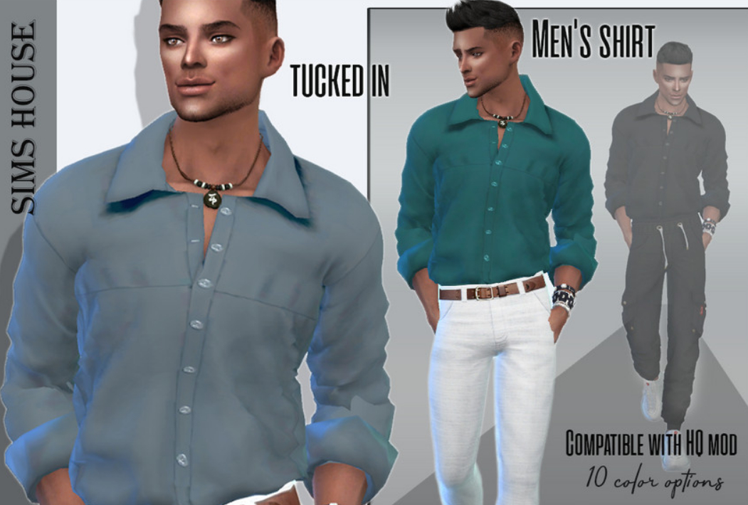 Men's shirt tucked in | Shirt Clothes Mod Download
