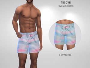 Tie Dye Swim Shorts | Shorts Clothes Mod Download